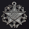 Pendant, Zinc Alloy Jewelry Findings, 36x39mm, Sold by Bag