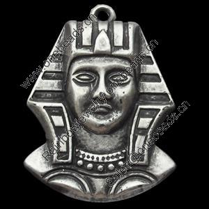 Pendant, Zinc Alloy Jewelry Findings, 27x38mm, Sold by Bag