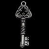 Pendant, Zinc Alloy Jewelry Findings, Key, 12x34mm, Sold by Bag