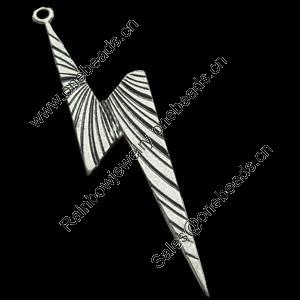 Pendant, Zinc Alloy Jewelry Findings, 14x55mm, Sold by Bag