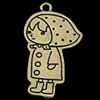 Pendant, Zinc Alloy Jewelry Findings, Girl, 18x32mm, Sold by Bag