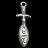 Pendant, Zinc Alloy Jewelry Findings, 7x35mm, Sold by Bag