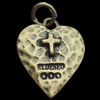 Pendant, Zinc Alloy Jewelry Findings, Heart, 19x24mm, Sold by Bag