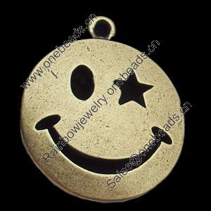 Pendant, Zinc Alloy Jewelry Findings, 19x22mm, Sold by Bag