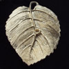 Pendant, Zinc Alloy Jewelry Findings, Leaf, 35x47mm, Sold by Bag