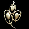 Pendant, Zinc Alloy Jewelry Findings, 25x42mm, Sold by Bag