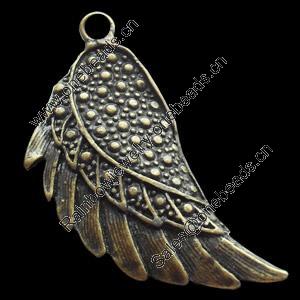 Pendant, Zinc Alloy Jewelry Findings, 20x45mm, Sold by Bag