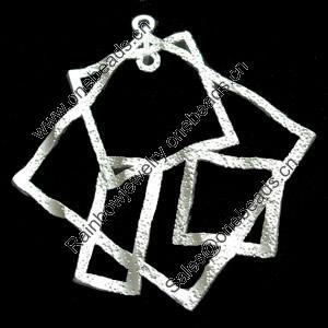 Pendant, Zinc Alloy Jewelry Findings, 38x41mm, Sold by Bag