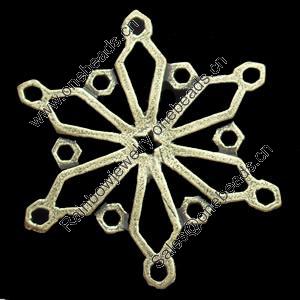Connectors, Zinc Alloy Jewelry Findings, Flower, 22x25mm, Sold by Bag