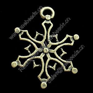 Pendant, Zinc Alloy Jewelry Findings, Flower, 15x20mm, Sold by Bag