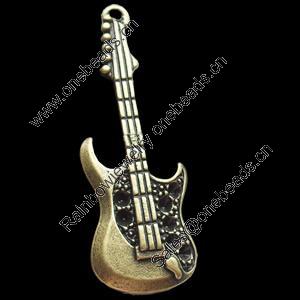 Pendant, Zinc Alloy Jewelry Findings, 13x37mm, Sold by Bag