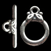 Clasps Zinc Alloy Jewelry Findings Lead-free, Loop:12x6mm Bar:18x6mm, Sold by Bag