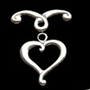 Clasps Zinc Alloy Jewelry Findings Lead-free, Loop:14x16mm Bar:19x7mm, Sold by Bag