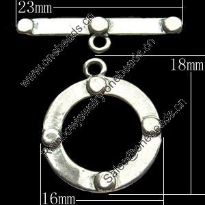 Clasps Zinc Alloy Jewelry Findings Lead-free, Loop:16x18mm Bar:23x5mm, Sold by Bag