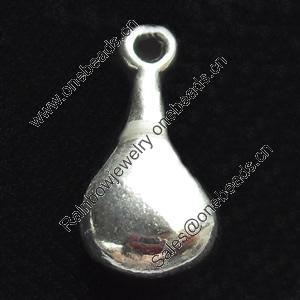 Pendant, Zinc Alloy Jewelry Findings, Teardrop, 7x14mm, Sold by Bag