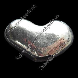 Beads, Zinc Alloy Jewelry Findings, Heart, 11x7mm, Sold by Bag