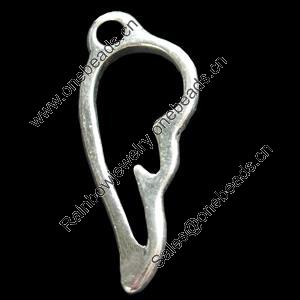 Pendant, Zinc Alloy Jewelry Findings, 7x17mm, Sold by Bag