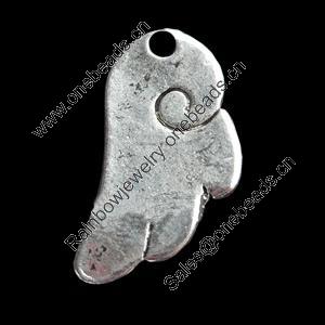 Pendant, Zinc Alloy Jewelry Findings, 9x17mm, Sold by Bag
