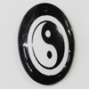 Resin Pendants, Flat Oval 38x26mm Hole:2.5mm, Sold by Bag