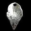 Pendant, Zinc Alloy Jewelry Findings, Leaf, 9x16mm, Sold by Bag