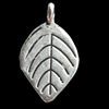 Pendant, Zinc Alloy Jewelry Findings, Leaf, 9x16mm, Sold by Bag