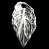 Pendant, Zinc Alloy Jewelry Findings, Leaf, 8x16mm, Sold by Bag