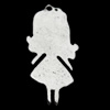 Pendant, Zinc Alloy Jewelry Findings, Girl, 13x28mm, Sold by Bag