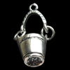 Pendant, Zinc Alloy Jewelry Findings, Bucket, 14x23mm, Sold by Bag