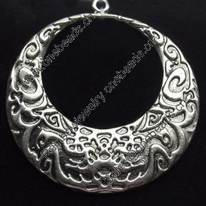Pendant, Zinc Alloy Jewelry Findings, Flat Round, 39x43mm, Sold by Bag