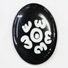 Resin Pendants, Flat Oval 41x56mm Hole:3.5mm, Sold by Bag