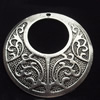 Pendant, Zinc Alloy Jewelry Findings, Flat Round, 39mm, Sold by Bag