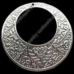 Pendant, Zinc Alloy Jewelry Findings, Flat Round, 49mm, Sold by Bag