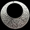 Pendant, Zinc Alloy Jewelry Findings, Flat Round, 49mm, Sold by Bag