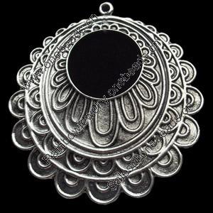 Pendant, Zinc Alloy Jewelry Findings, 47x51mm, Sold by Bag