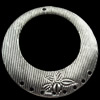 Connectors, Zinc Alloy Jewelry Findings, Flat Round, 50mm, Sold by Bag