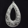 Pendant, Zinc Alloy Jewelry Findings, Teardrop, 34x61mm, Sold by Bag