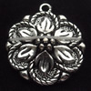 Pendant, Zinc Alloy Jewelry Findings, Flower, 16x20mm, Sold by Bag