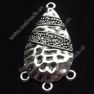 Connectors, Zinc Alloy Jewelry Findings, Teardrop, 19x40mm, Sold by Bag