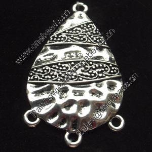 Connectors, Zinc Alloy Jewelry Findings, Teardrop, 24x41mm, Sold by Bag