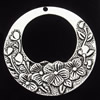 Pendant, Zinc Alloy Jewelry Findings, Flat Round, 39x39mm, Sold by Bag