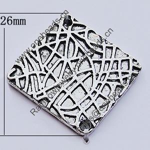 Connectors, Zinc Alloy Jewelry Findings, Diamond 26mm Hole:1.5mm, Sold by Bag