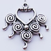 Pendants, Zinc Alloy Jewelry Findings, 24x26mm, Sold by Bag