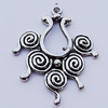 Pendants, Zinc Alloy Jewelry Findings, 24x30mm, Sold by Bag