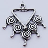 Pendants, Zinc Alloy Jewelry Findings, 24x27mm, Sold by Bag