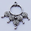 Pendants, Zinc Alloy Jewelry Findings, 28x30mm, Sold by Bag