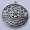 Pendants, Zinc Alloy Jewelry Findings, Flat Round 29x33mm, Sold by Bag