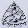 Connectors, Zinc Alloy Jewelry Findings, Triangle 31x41mm, Sold by Bag