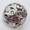 Hollow Bali Beads Zinc Alloy Jewelry Findings, 19mm, Sold by Bag