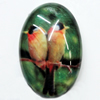 Resin Cabochons, No-Hole Jewelry findings, Oval, 30x40mm, Sold by Bag