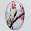 Resin Cabochons, No-Hole Jewelry findings, Oval, 18x25mm, Sold by Bag